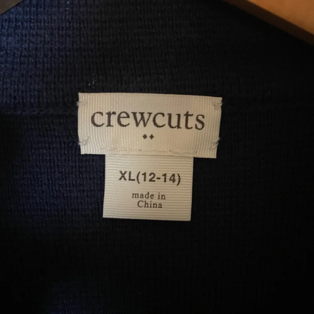 Crewcuts J.Crew Girl Sweater Blazer Size XL 12-14 Blue Academia Old Money Preppy